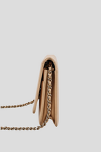 Load image into Gallery viewer, Beige Classic Caviar Leather Wallet On Chain by Chanel
