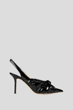 Load image into Gallery viewer, Black Annabell 85 Knotted Sling Back Pumps by Jimmy Choo
