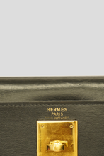 Load image into Gallery viewer, Black GHW Kelly Retourne 28 Box Calf Bag by Hermès
