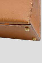 Load image into Gallery viewer, Gold Kelly Sellier 35 Courchevel Leather Bag by Hermès
