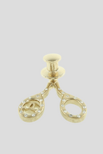 Load image into Gallery viewer, Gold Rhinestone Scissors Pin Brooch by Chanel
