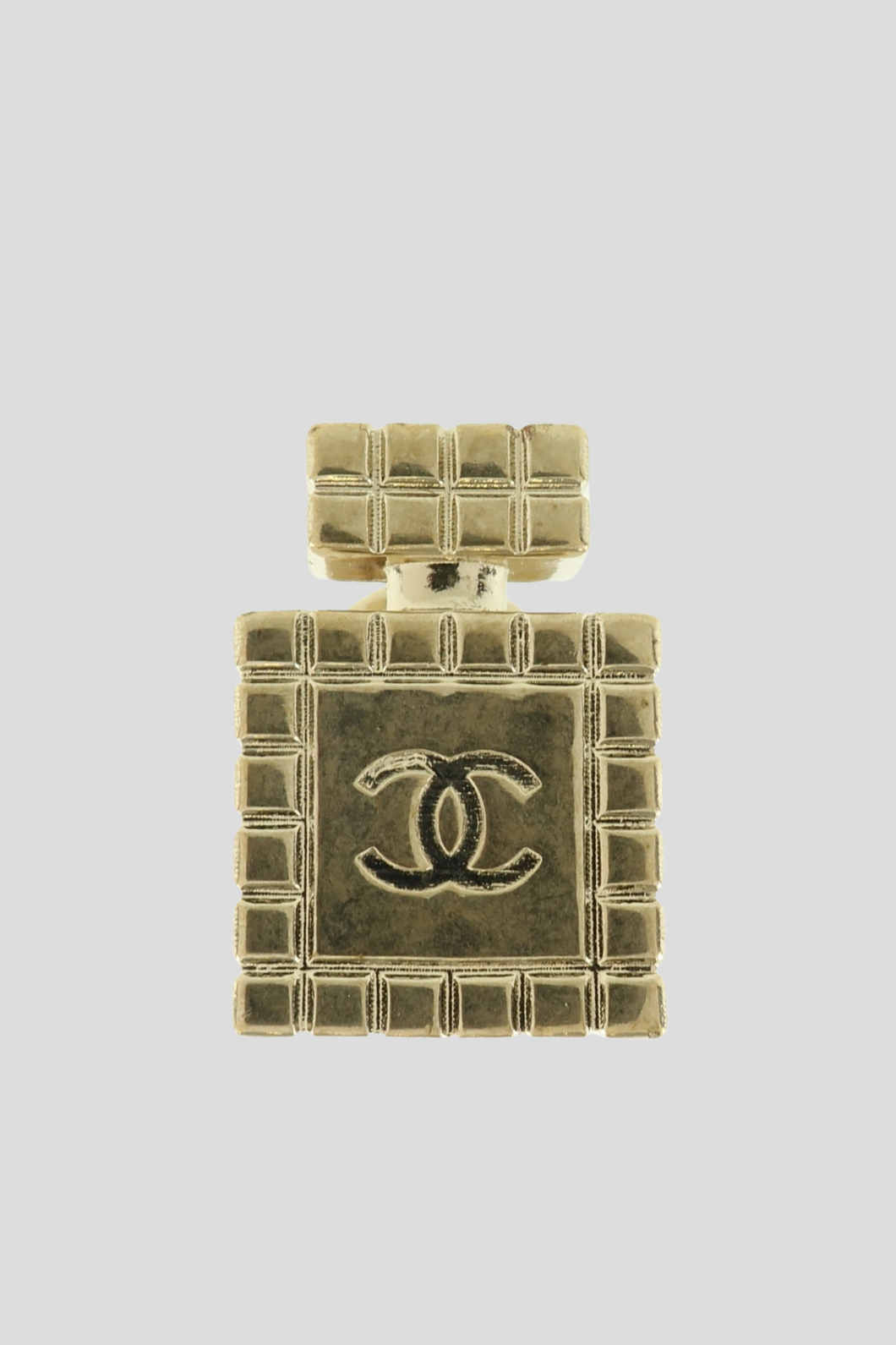 Gold No.5 Perfume Bottle Pin Brooch by Chanel