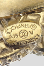 Load image into Gallery viewer, Gold Rhinestone CC Statement Ring by Chanel
