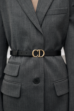 Load image into Gallery viewer, Black Leather Saddle Belt Size 80 by Dior
