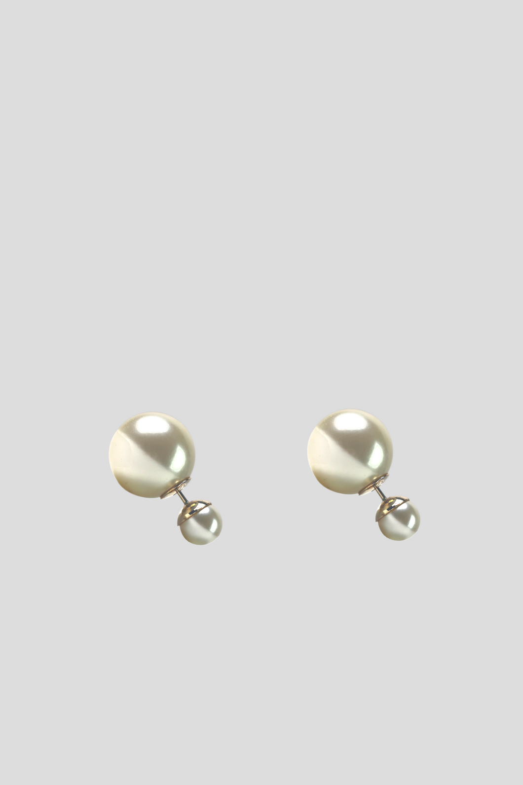 Gold and White Pearls Tribales Earrings by Dior