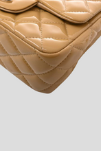 Load image into Gallery viewer, Beige Patent Leather Mini Flap Bag by Chanel
