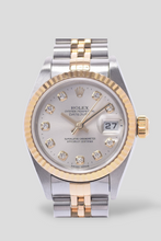 Load image into Gallery viewer, Datejust Silver Diamond Dial 18K Yellow Gold and Stainless Steel Watch by Rolex
