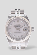 Load image into Gallery viewer, Datejust White Shell Diamond Dial 18K White Gold and Stainless Steel Watch by Rolex
