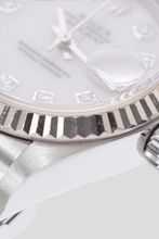 Load image into Gallery viewer, Datejust White Shell Diamond Dial 18K White Gold and Stainless Steel Watch by Rolex
