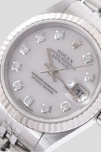 Load image into Gallery viewer, Datejust White Shell Diamond Dial 18K White Gold and Stainless Steel Watch by Rolex
