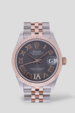 Load image into Gallery viewer, Datejust Slate Diamond Dial 18K Everose Gold and Stainless Steel Watch by Rolex
