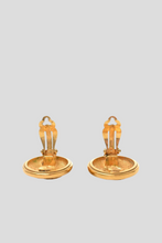 Load image into Gallery viewer, Gold Coco Statement Clip On Earrings by Chanel
