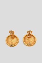 Load image into Gallery viewer, Gold Coco Statement Clip On Earrings by Chanel
