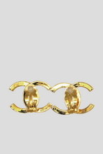 Load image into Gallery viewer, Gold CC Chanel Paris Statement Clip On Earrings by Chanel
