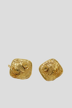 Load image into Gallery viewer, Gold Coco Statement Clip On Earrings by Chanel
