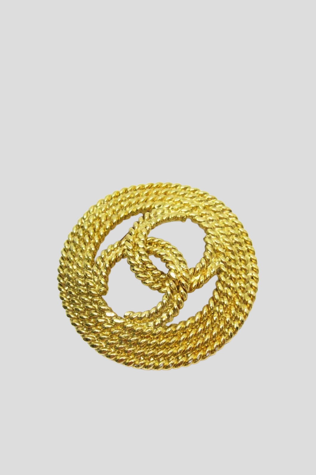 Gold Coco Chain Pin Brooch by Chanel