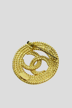 Load image into Gallery viewer, Gold Coco Chain Pin Brooch by Chanel
