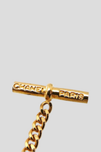 Load image into Gallery viewer, Gold Multi Charm Leather Chain Bracelet by Chanel
