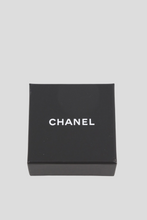 Load image into Gallery viewer, Black Crystal CC Pearl Drop Earrings by Chanel
