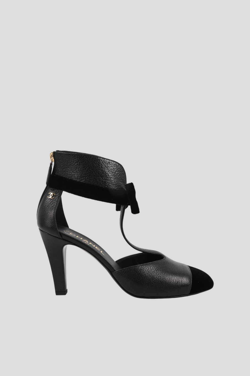 Black Ankle Heels Size 40 / UK 7 by Chanel