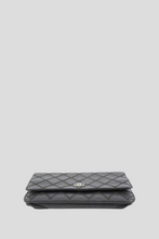 Load image into Gallery viewer, Black Diamond Stitch Wallet On Chain by Chanel
