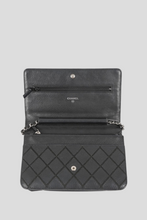 Load image into Gallery viewer, Black Diamond Stitch Wallet On Chain by Chanel
