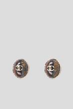 Load image into Gallery viewer, Amber CC Stud Earrings by Chanel
