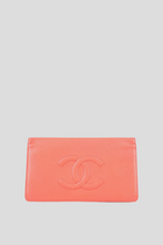 Load image into Gallery viewer, Coral Classic Bi-Fold Caviar Leather Wallet by Chanel
