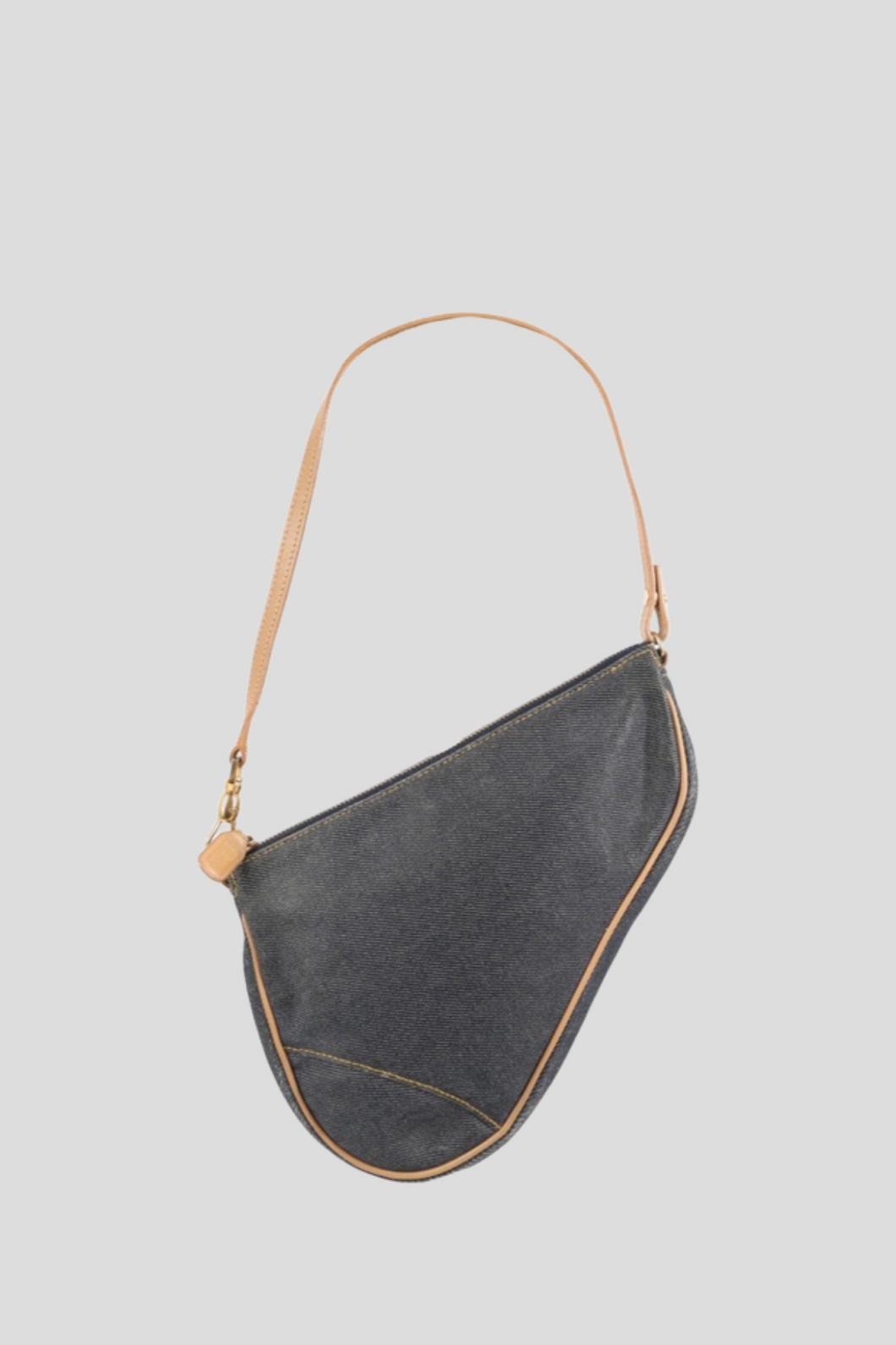 Blue Denim Vintage Mini Saddle Bag by Dior