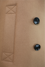 Load image into Gallery viewer, Camel Boxfit Wool and Cashmere Pea Coat by Burberry
