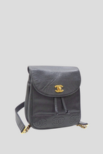 Load image into Gallery viewer, Black Caviar Leather Triple Coco Backpack by Chanel
