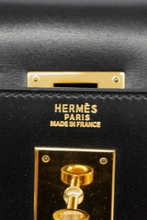 Load image into Gallery viewer, Black GHW Kelly Sellier 32 Box Calf Bag by Hermès
