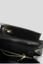 Load image into Gallery viewer, Black GHW Kelly Sellier 32 Box Calf Bag by Hermès
