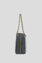 Load image into Gallery viewer, Black Lambskin Coco Chain Shoulder Tote Bag by Chanel
