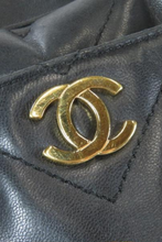 Load image into Gallery viewer, Black Lambskin Coco Chain Shoulder Tote Bag by Chanel
