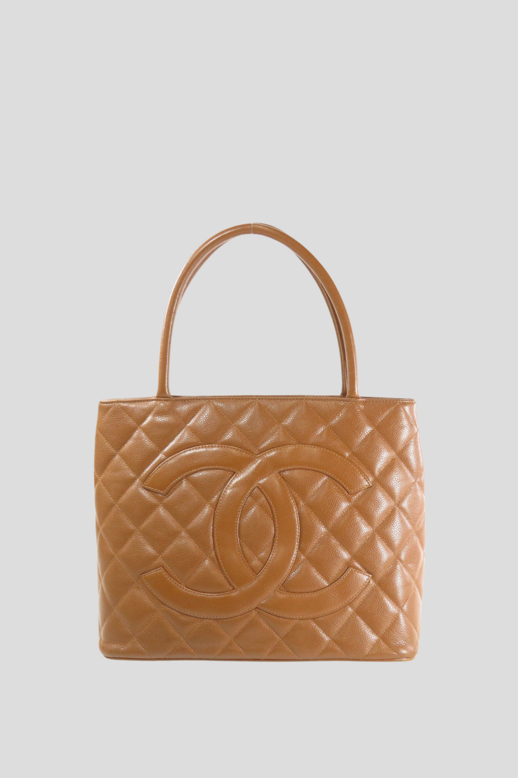 Dark Caramel Caviar Leather Reprint Tote Bag by Chanel