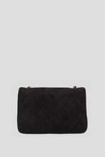 Load image into Gallery viewer, Black Suede Matelasse Coco Flap Bag by Chanel
