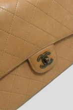 Load image into Gallery viewer, Dark Beige Calfskin Classic Single Flap Bag by Chanel
