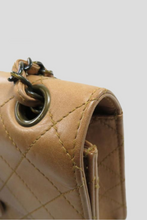 Load image into Gallery viewer, Dark Beige Calfskin Classic Single Flap Bag by Chanel
