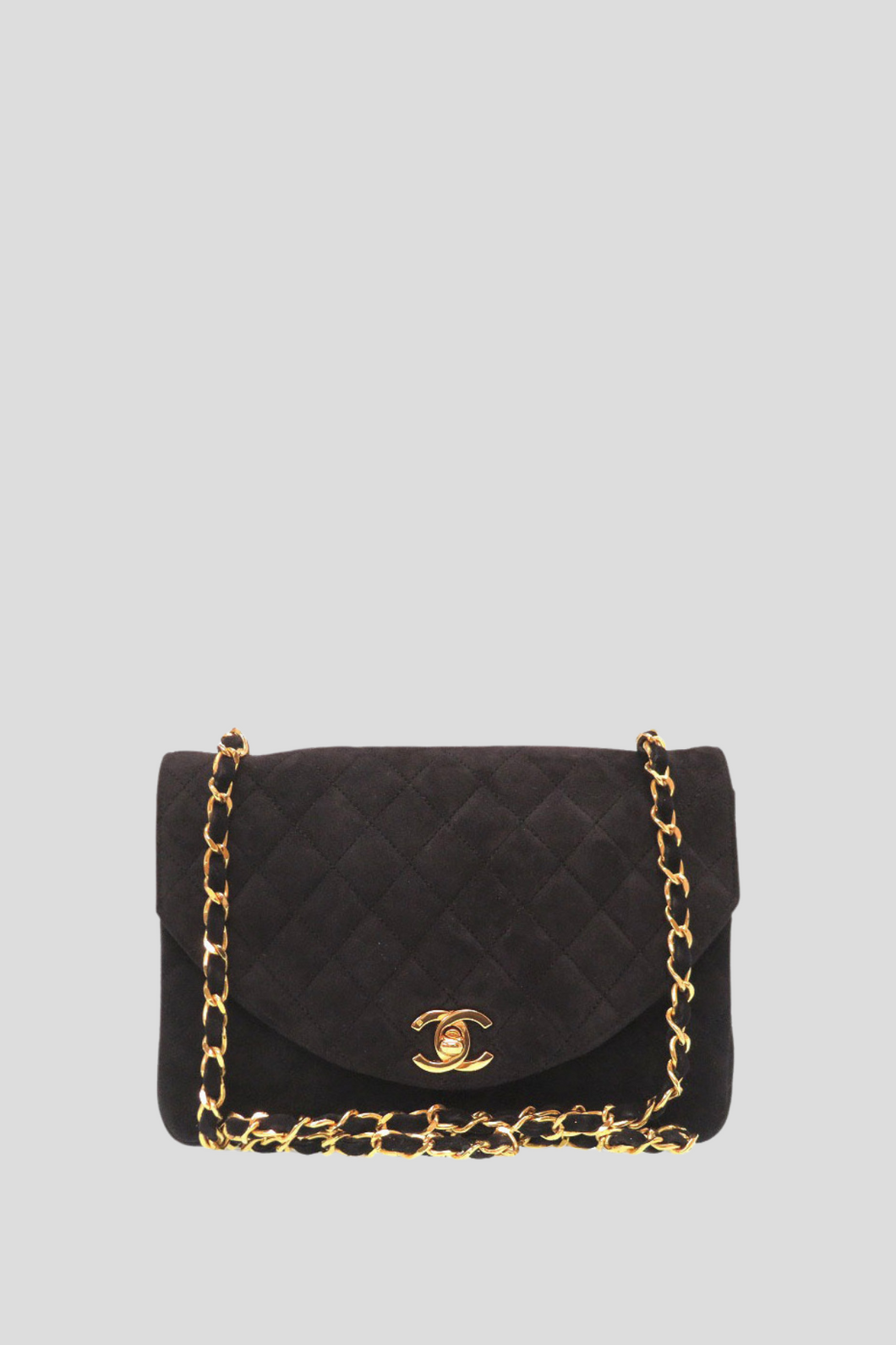 Black Suede Matelasse Coco Flap Bag by Chanel