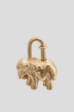 Load image into Gallery viewer, Gold L&#39;Exotisme 1988 Elephant Cadena Padlock Charm by Hermès
