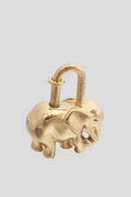 Load image into Gallery viewer, Gold L&#39;Exotisme 1988 Elephant Cadena Padlock Charm by Hermès
