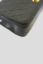 Load image into Gallery viewer, Black Quilted Lambskin Matelasse Single Flap Bag by Chanel
