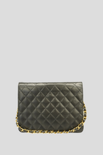 Load image into Gallery viewer, Black Quilted Lambskin Matelasse Diana Single Flap Bag by Chanel
