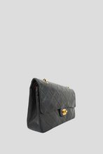 Load image into Gallery viewer, Black Lambskin Classic Double Flap Bag by Chanel
