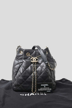 Load image into Gallery viewer, Black Quilted Lambskin Leather Coco Bucket Bag by Chanel
