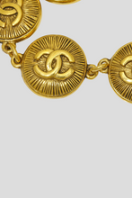 Load image into Gallery viewer, Gold Coco Rue Cambon Medallion Charm Bracelet by Chanel
