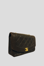 Load image into Gallery viewer, Black Lambskin Diana Single Chain Bag Size Small by Chanel
