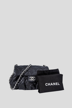 Load image into Gallery viewer, Black Rouched Chain Bag by Chanel
