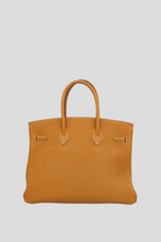 Load image into Gallery viewer, Gold GHW Birkin 35 Taurillon Clemence Leather Bag by Hermès
